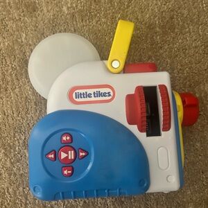 Kids Handheld Projector Toy in Blue, White & Yellow
